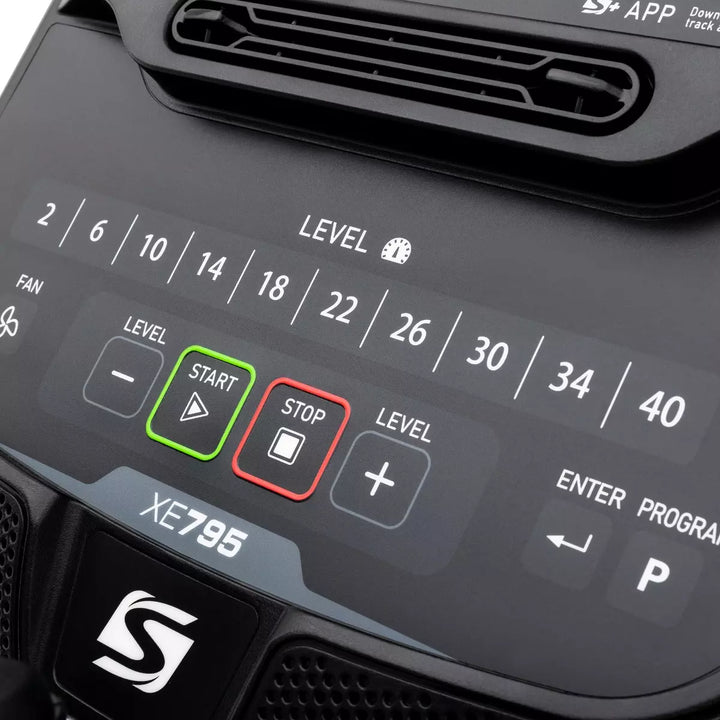 SPIRIT Fitness XE795 commercial elliptical with self-generating power, 20-inch stride, multi-position handlebars and 7.5-inch LCD console